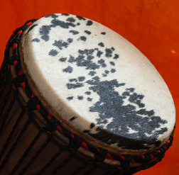 Bougarabou Trommel aus Mali Trommelfell